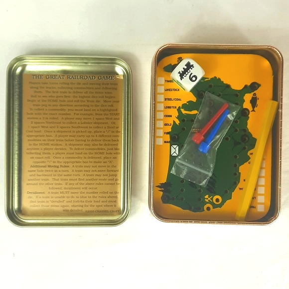 The Great Railroad Game Vintage Game Series with Tin NEW Sealed - Picture 2 of 7